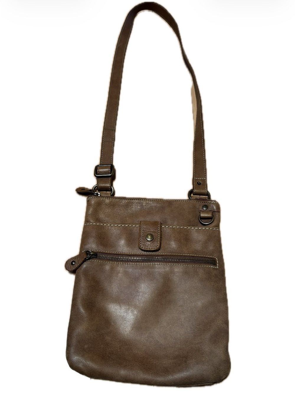 Roots Brown Crossbody Bag - Classic Leather-Style Shoulder Purse